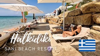 Sani Beach Resort amp Kriopigi Beach Tour in Halkidiki 🏖️🇬🇷 [upl. by Jayme]