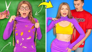 EASY CLOTHES HACKS FOR GIRLS Fashion Life Hacks amp DIY Outfit Ideas by Mr Degree [upl. by Dre709]