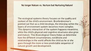 MODULE 10 BRONFENBRENNERS ECOLOGICAL THEORY [upl. by Airekahs550]