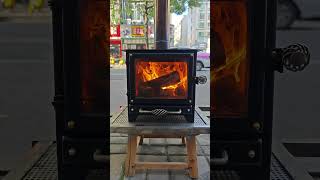 Mill Tiny stove F comping vanlifefireplace motor home [upl. by Yhtnomit]