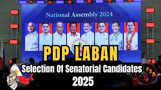 PDP LABAN Selection Of Senatorial Candidates  2025  PDP Laban National Assembly [upl. by Amin]