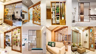 Top 100 Living Room Wooden Wall Partition designs Modern Wooden Room Wall Divider Ideas Home decor [upl. by Aisset]