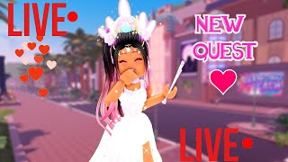 COMPLETING PIZZA QUEST NEW ROYALE HIGH UPDATE COME GET A BADGELIVESTREAM [upl. by Esra]