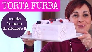 TORTA DI COMPLEANNO FURBA  Ricetta Facile per fare una torta alta quadrata in meno di mezzora [upl. by Atniuq]