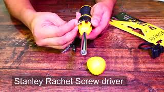 STANLEY STHT680108 Magnetic Holder Ratcheting Screwdriver with 10 Bits [upl. by Nodnrb]