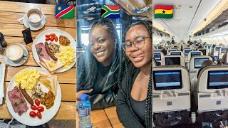 travel with me to Accra Ghana from Windhoek Namibia with a layover in Johannesburg South Africa [upl. by Zoes]