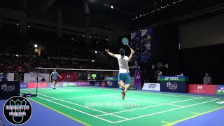 Badminton Legend Liew Daren power backhand likely TauFik Hidayat amp Lee Zii Jia [upl. by Odlabso]