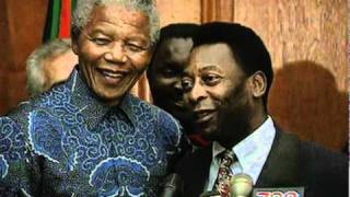 Nelson Mandela meets Pele [upl. by Anailuj]