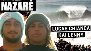 Kai Lenny amp Lucas Chianca Nazaré Tow Surfing Challenge  SOUND WAVES [upl. by Akiemaj851]