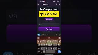 tap swap stream code 6 July 420 amtapswap tapswapcode tapswapstreamcode streamcodetapswap [upl. by Henarat]