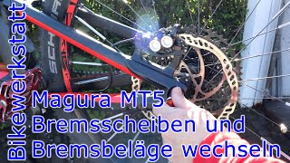 Magura MT5  Bremsscheiben und Bremsbeläge wechseln  Bikewerkstatt [upl. by Lief]