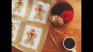 Crochet GingerBread Man Blanket [upl. by Venus]