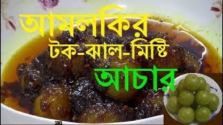 Amlokir Achar Bangladeshi Recipe  আমলকির টক ঝাল মিষ্টি আচাঁর  Amlokir Achar Recipe [upl. by Attenwahs]