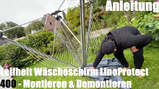 Leifheit Wäscheschirm LinoProtect 400 Dach demontieren und montieren  Wäschespinne Anleitung [upl. by Libna733]