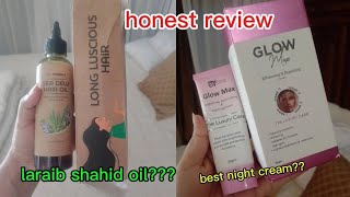 Possible hair oil  GLOW max cream review [upl. by Ennirac965]