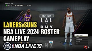 NBA LIVE 2024 ROSTER Phoenix Suns vs Los Angeles Lakers  4K  PS5  NEXT GEN  GAMEPLAY [upl. by Tipton]