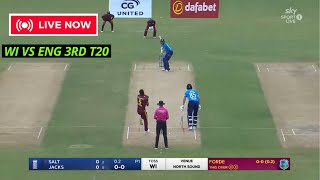 🔴Wi vs Eng Live 3rd T20  West Indies vs England Live Cricket Match Today Score amp Commentary [upl. by Itnaihc]