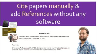 How to add references manually without any software or reference manager Google Scholar [upl. by Saba855]