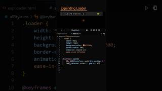 Expanding CSS Loader coding shorts ai [upl. by Nickey]