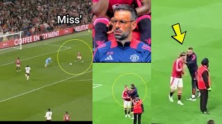 Garnacho miss Vs Fulham  See what Van Nistelrooy did to him at fulltime  Man United vs Fulham [upl. by Hilly]