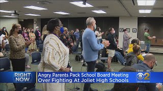 Angry Parents Pack School Board Meeting Over Fighting At Joliet High Schools [upl. by Eliak]