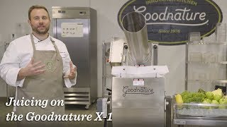 Juicing on the Goodnature X1 Commercial ColdPress Juicer [upl. by Siduhey421]