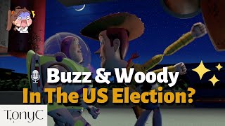 Toy Story Parody  What if Buzz and Woody Were in the US Election 🗳️🤖🤠 [upl. by Calle165]