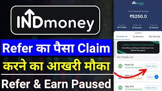 INDmoney Refer Ka Paisa Claim Kaise Kare  INDmoney Refer And Earn Not Showing [upl. by Ahsiadal889]