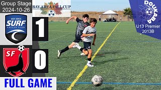 Bay Area Surf 13B PreMLS 10 SF Seals 12B Black  MVLA Fall Cup U13  20241026  FG [upl. by Ahsyekal17]