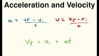 Acceleration and Velocity in One Dimension [upl. by Eelirak]