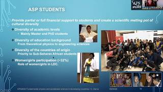 APS2020  Fundamental physics and accelerator science in developing countries [upl. by Klemperer743]