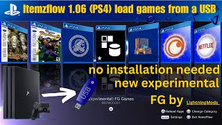 PS4 itemzflow 106 update load games from a USB without having to install it on your console [upl. by Nuahsel]