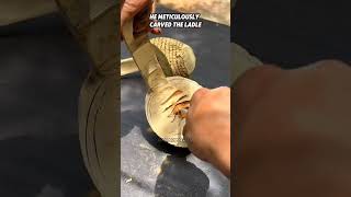 Process of making ladle spoons using bamboo roots ladle shorts [upl. by Hamrah]