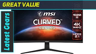 MSI G321CU 32quot Gaming Monitor Review  4K 144Hz Adaptive Sync [upl. by Arrehs73]