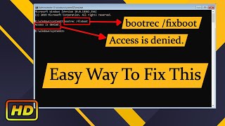 How to Fix Bootrec Fixboot Access is Denied Windows 10 Tamil A to z creators 20 [upl. by Odilo]