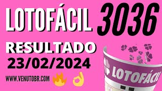 🍀 Resultado Lotofácil 3036 [upl. by Ajnek611]