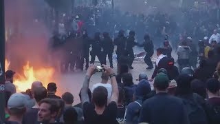 Gewaltexzesse beim Gipfel in Hamburg Polizei ebnet G20Politikern den Weg [upl. by Friedly]