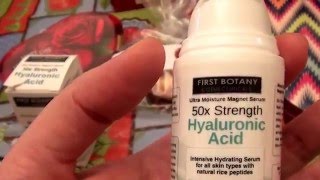 First Botany Cosmeceuticals 50X Strength Hyaluronic Acid Serum Ultra Moisture Magnet Anti aging [upl. by Enneirdna]