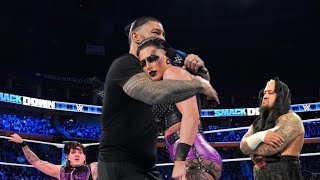 Rhea Ripley Joins The Bloodline Roman Reigns WWE Smackdown 2023 Highlights [upl. by Golding523]