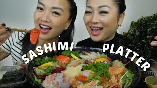 Deluxe Sashimi Platter with SAS Bloopers and behind the scenes NE Lets Eat [upl. by Akinohs]