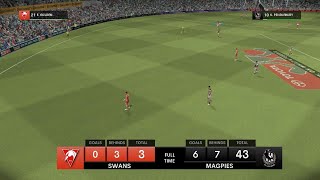 2024 AFL PREMIERSHIP SEASON Round 22 Swans Vs Magpies [upl. by Pillow]