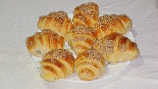 Kroasani recept  Croissant recipe ENG SUB [upl. by Elish]