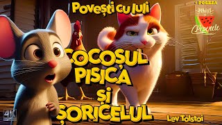 🐓 Cocoșul pisica și Șoricelul 🐈🐭 Lev Tolstoi 📖Povești animate pentru copii in limba română [upl. by Idaline134]