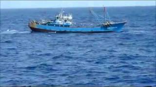 Japanese coastguard hit Chinese fishing boat at Diaoyu Island Video 2钓鱼岛撞船录像全版62 [upl. by Araz]