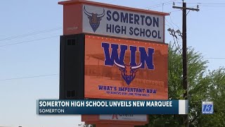 Somerton High School unveils its new digital marquee [upl. by Guimar]