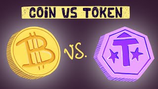 Crypto Coin vs Token Differences  Examples [upl. by Roger]