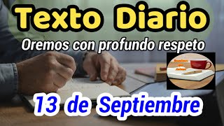 😀Texto diario Viernes 13 de septiembre de 2024❤️Oremos con profundo respeto🙏 [upl. by Brower]