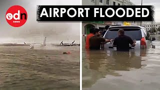 Dubai Flooding Airport UNDERWATER After Huge Storms Hit Middle East [upl. by Audley782]