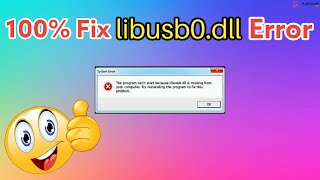 libusb0dll error fix  libusb0dll missing problem fix [upl. by Pietro514]