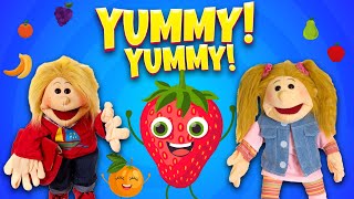 Yummy Yummy with Puppets  RamPamPam Kids Songs  Nursery Rhymes and Children Songs [upl. by Elleda]